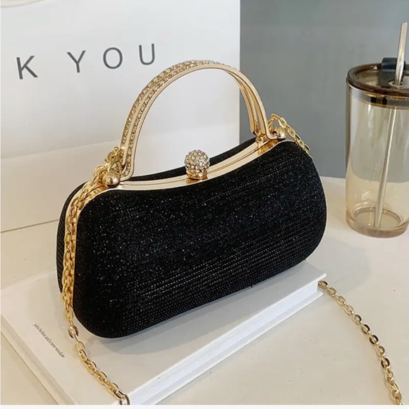 Elegant Unbranded Black Evening Bag -NIP - Picture 11 of 15